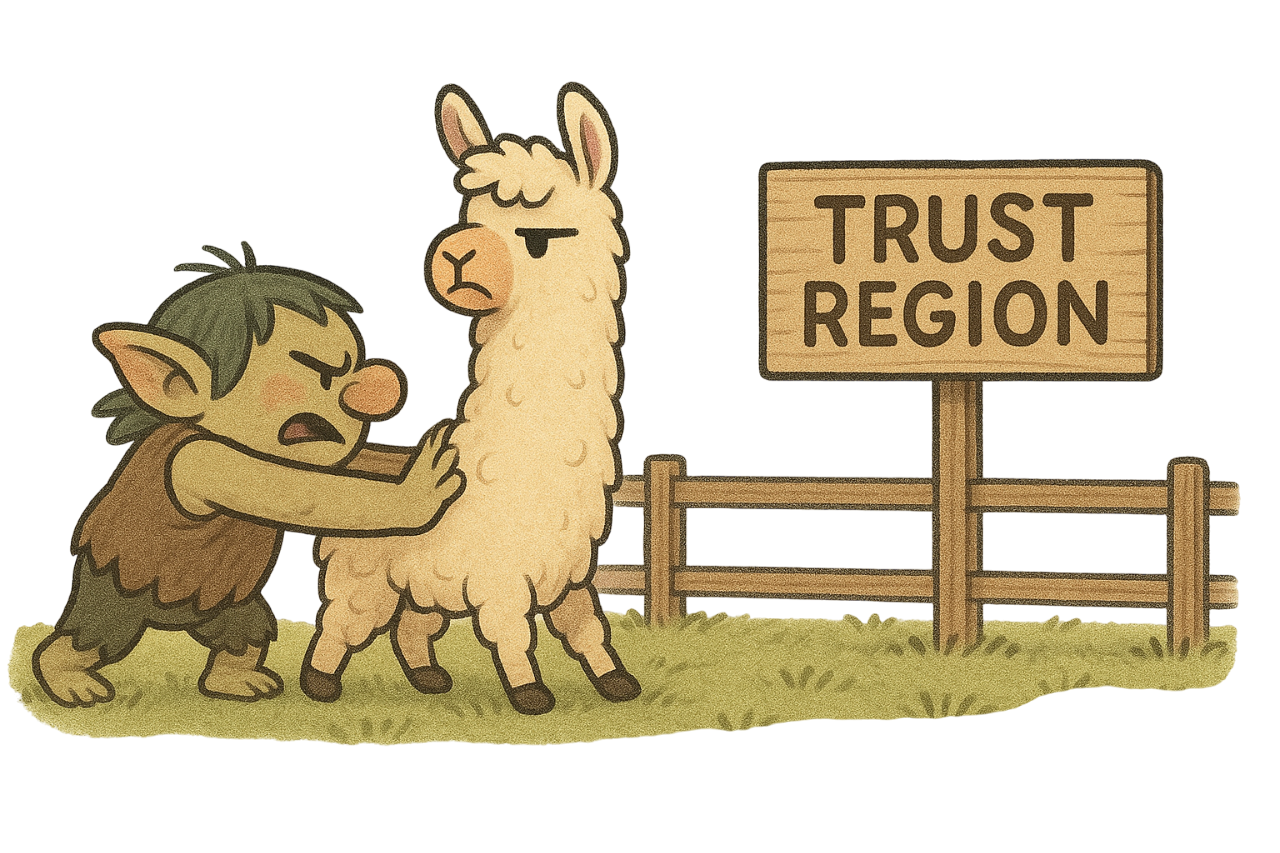 TROLL pushing a Llama back into a trust region